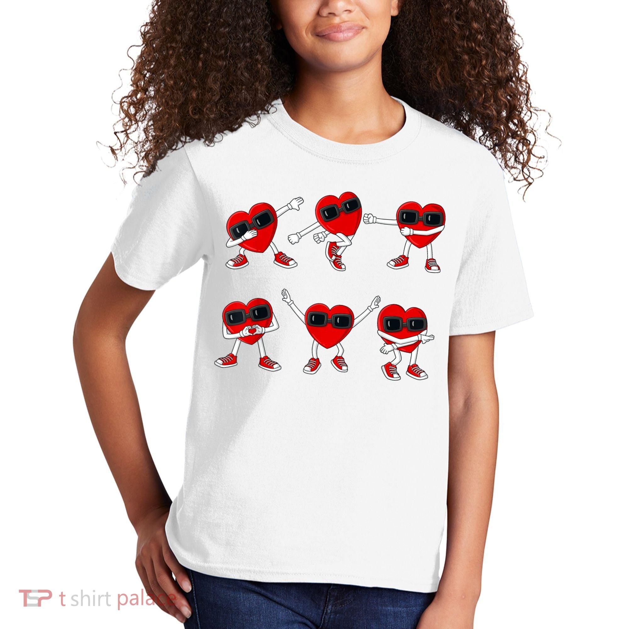 Dancing Hearts Dance Challenge Valentines Day Kids T-Shirt