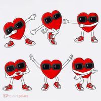 Dancing Hearts Dance Challenge Valentines Day Kids T-Shirt thumb 4