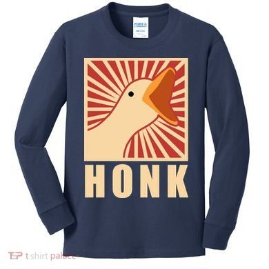 Duck Honk Kids Long Sleeve Shirt