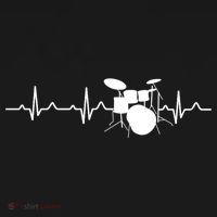 Drums Heartbeat Drummer Music Band Gift Cool Gift USA-Made Doggie Bandana thumb 2