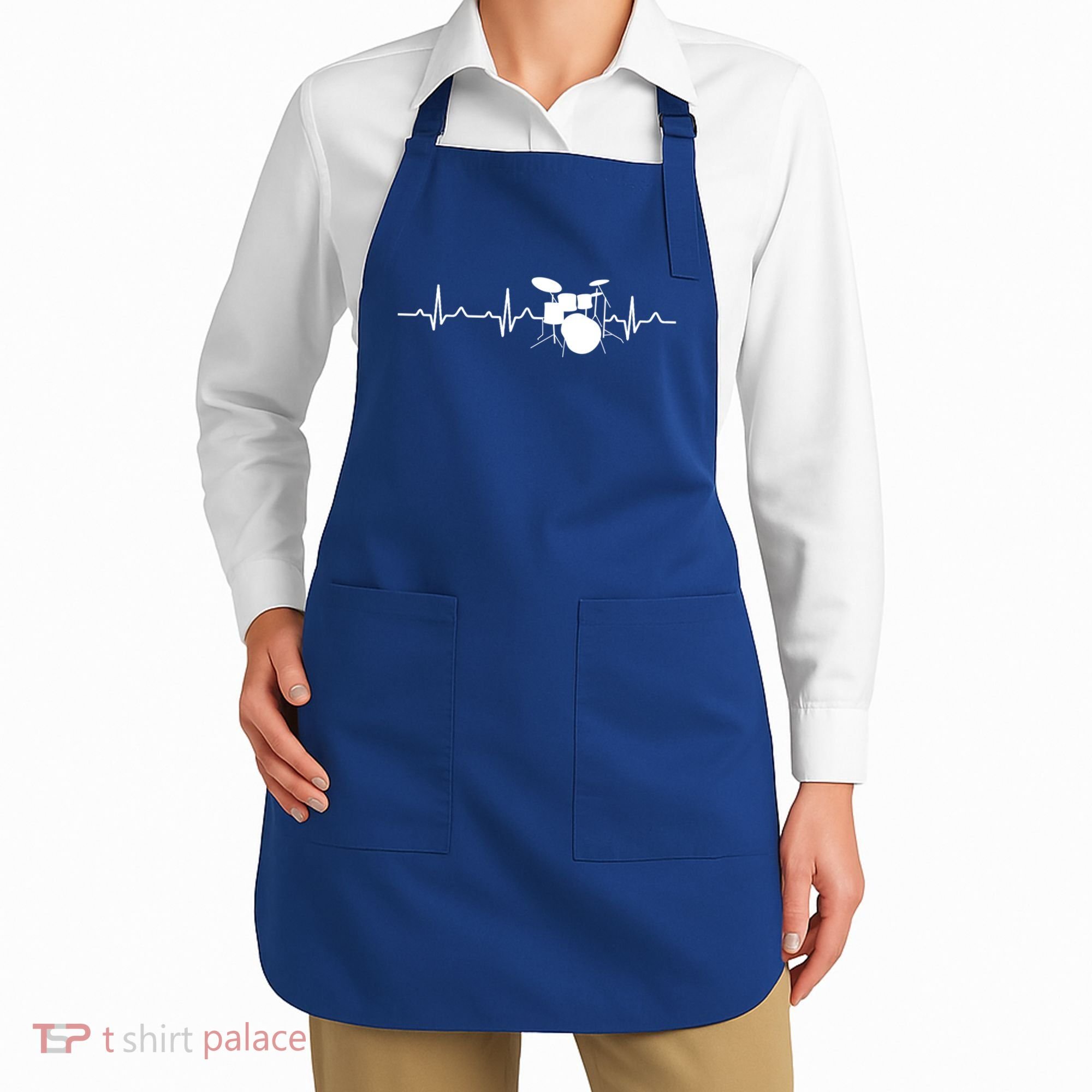 Drums Heartbeat Drummer Music Band Gift Cool Gift Apron