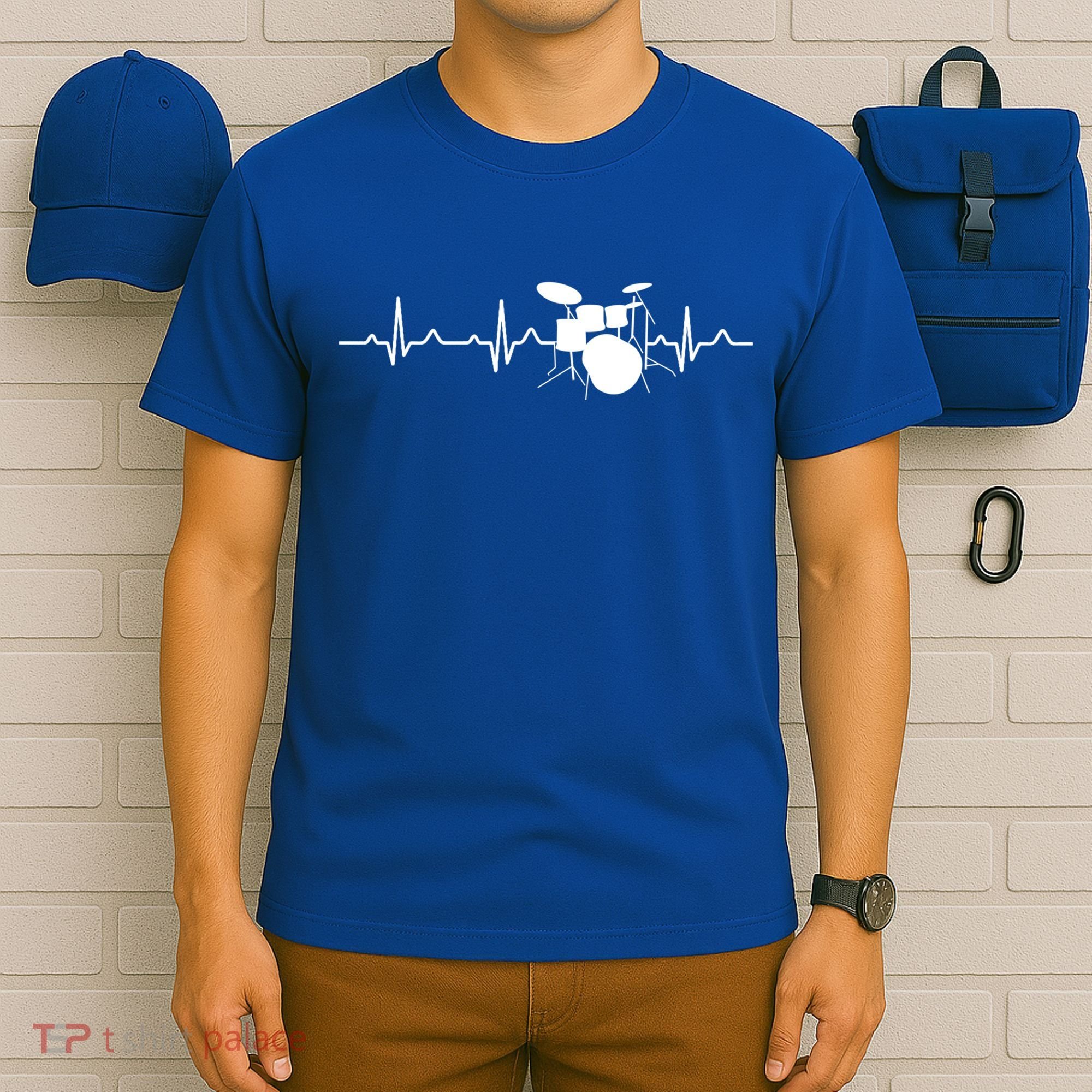 Drums Heartbeat Drummer Music Band Gift Cool Gift T-Shirt
