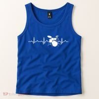 Drums Heartbeat Drummer Music Band Gift Cool Gift Tank Top thumb 2