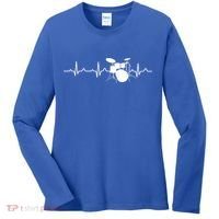 Drums Heartbeat Drummer Music Band Gift Cool Gift Women's Long Sleeve Shirt thumb 0