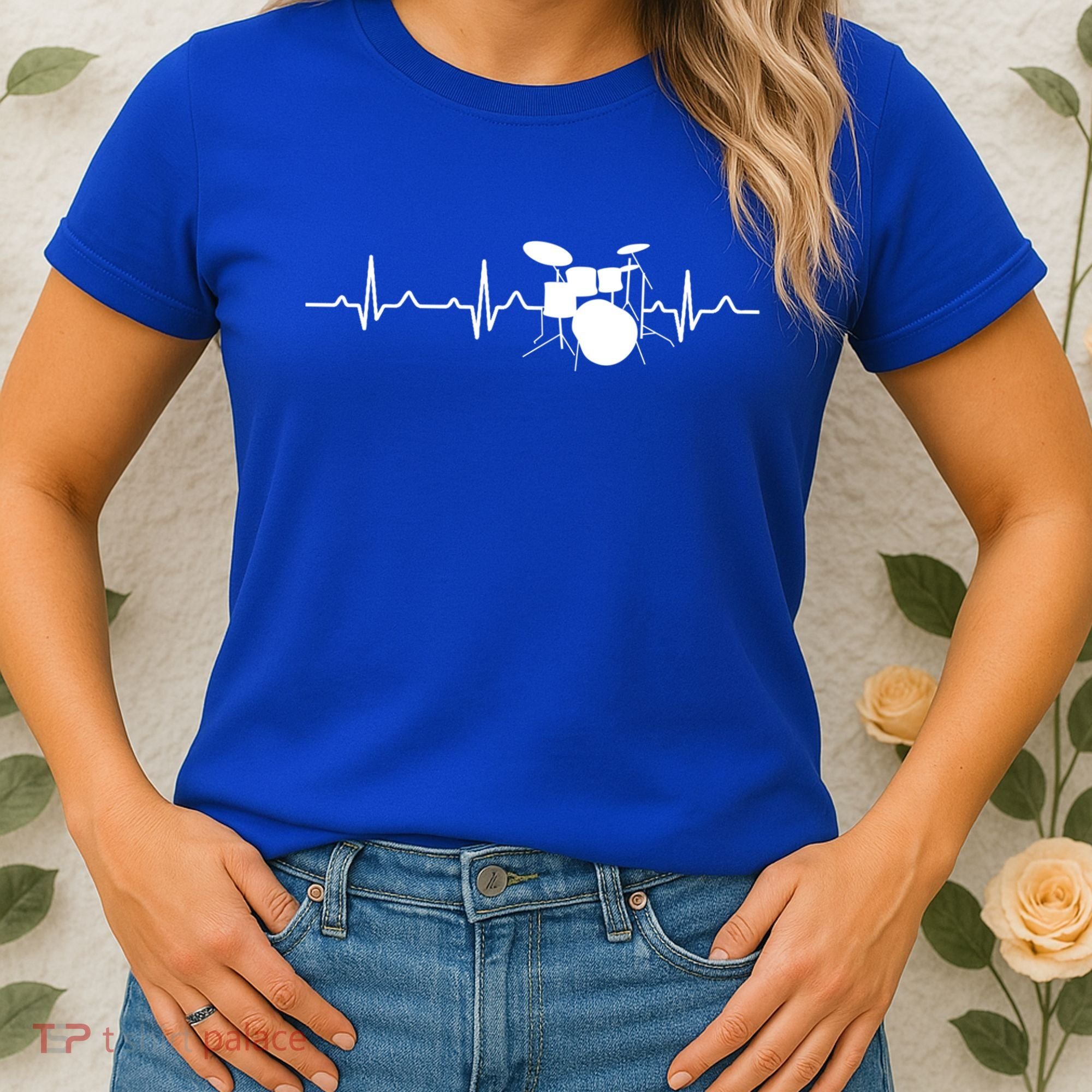 Drums Heartbeat Drummer Music Band Gift Cool Gift Women's T-Shirt