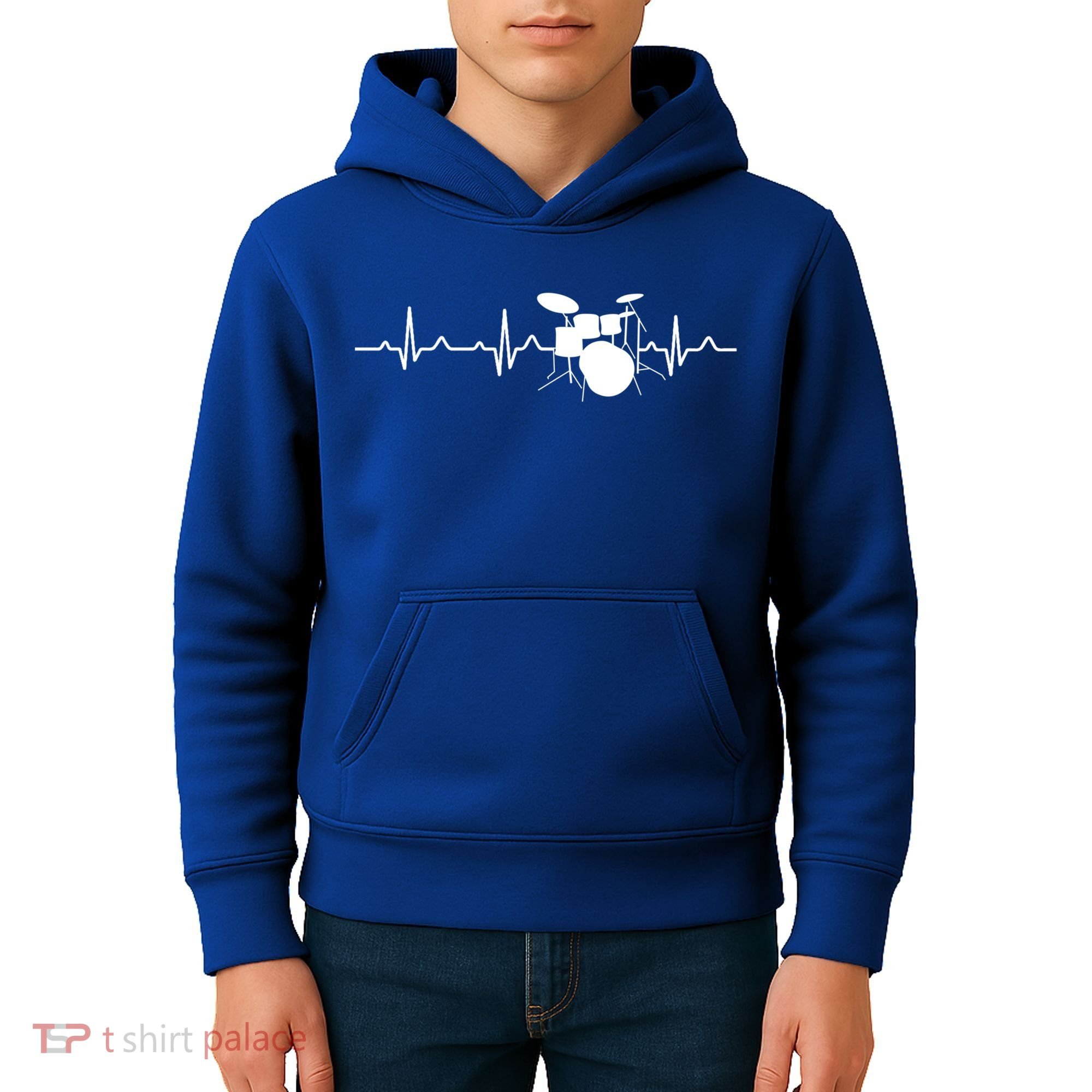 Drums Heartbeat Drummer Music Band Gift Cool Gift Kids Hoodie