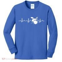 Drums Heartbeat Drummer Music Band Gift Cool Gift Kids Long Sleeve Shirt thumb 0