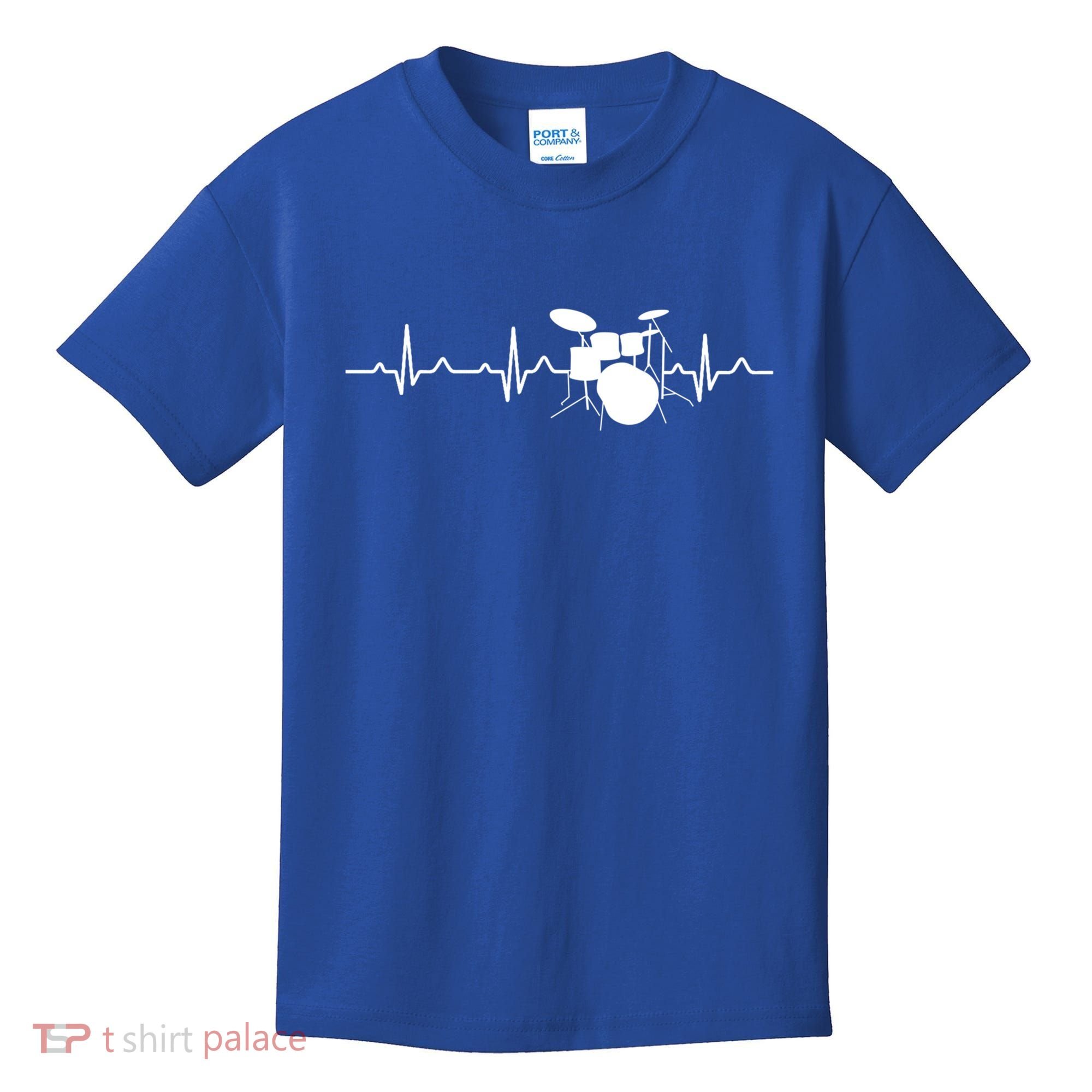 Drums Heartbeat Drummer Music Band Gift Cool Gift Kids T-Shirt