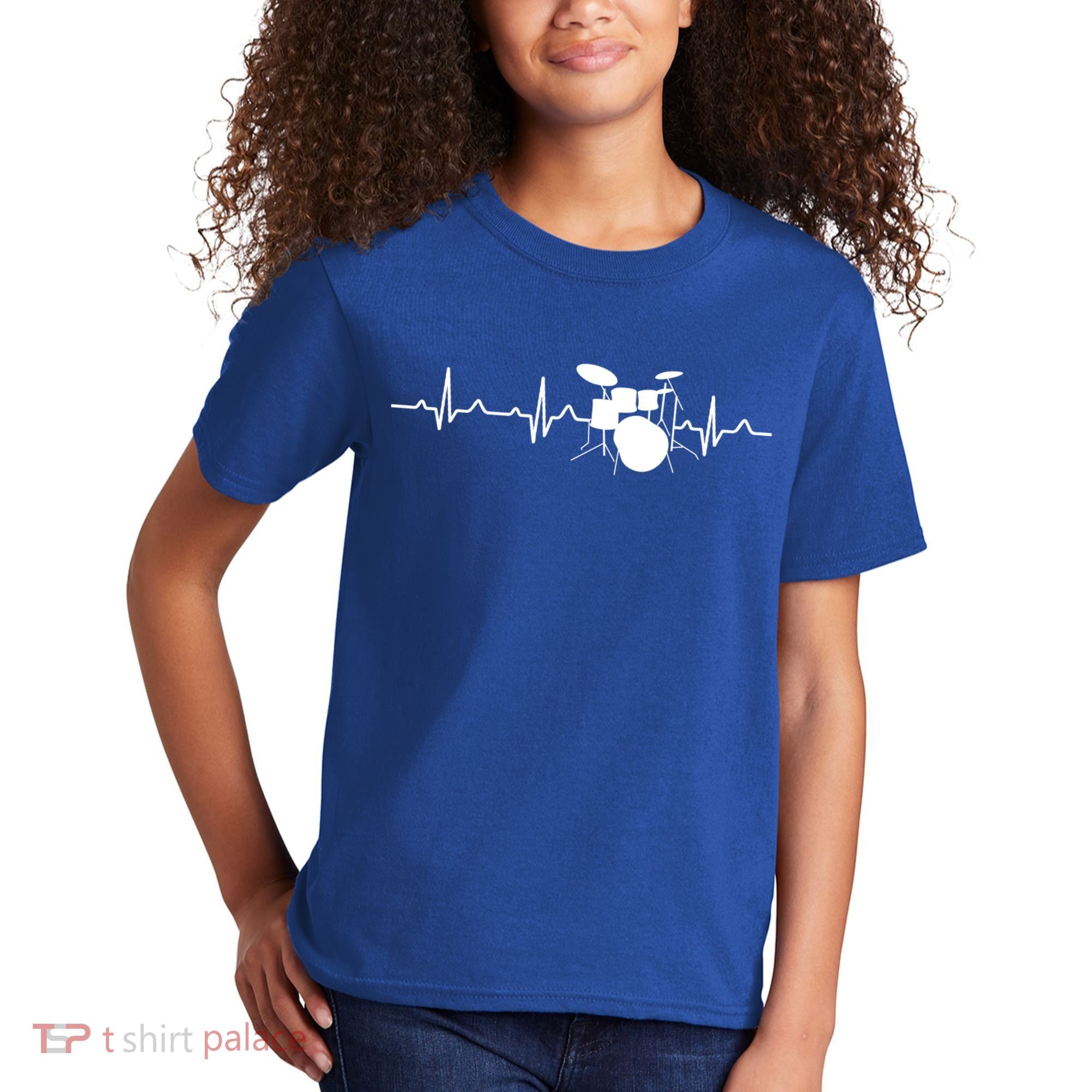 Drums Heartbeat Drummer Music Band Gift Cool Gift Kids T-Shirt