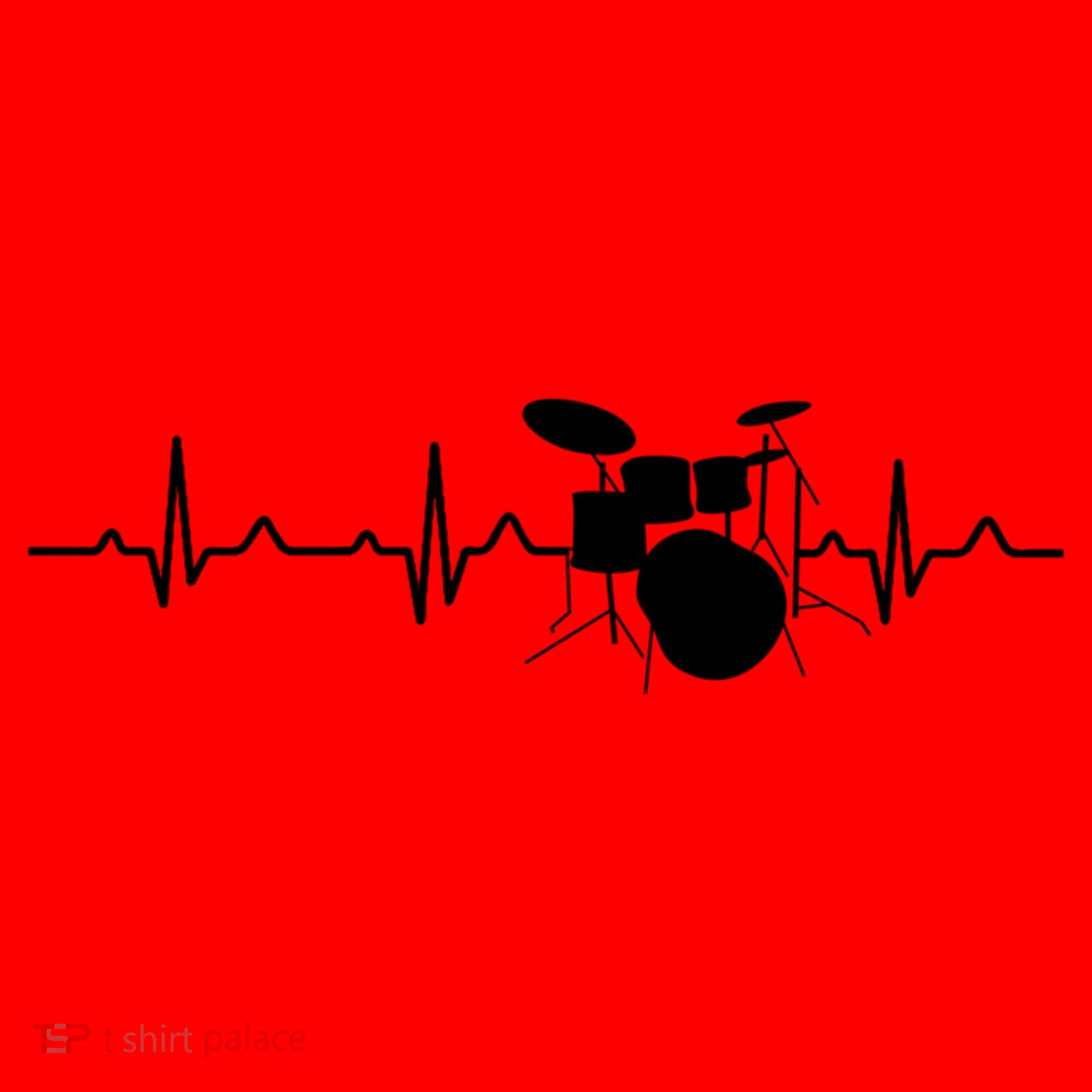 Drums Heartbeat Drummer Music Band Gift Cool Gift Santa Hat