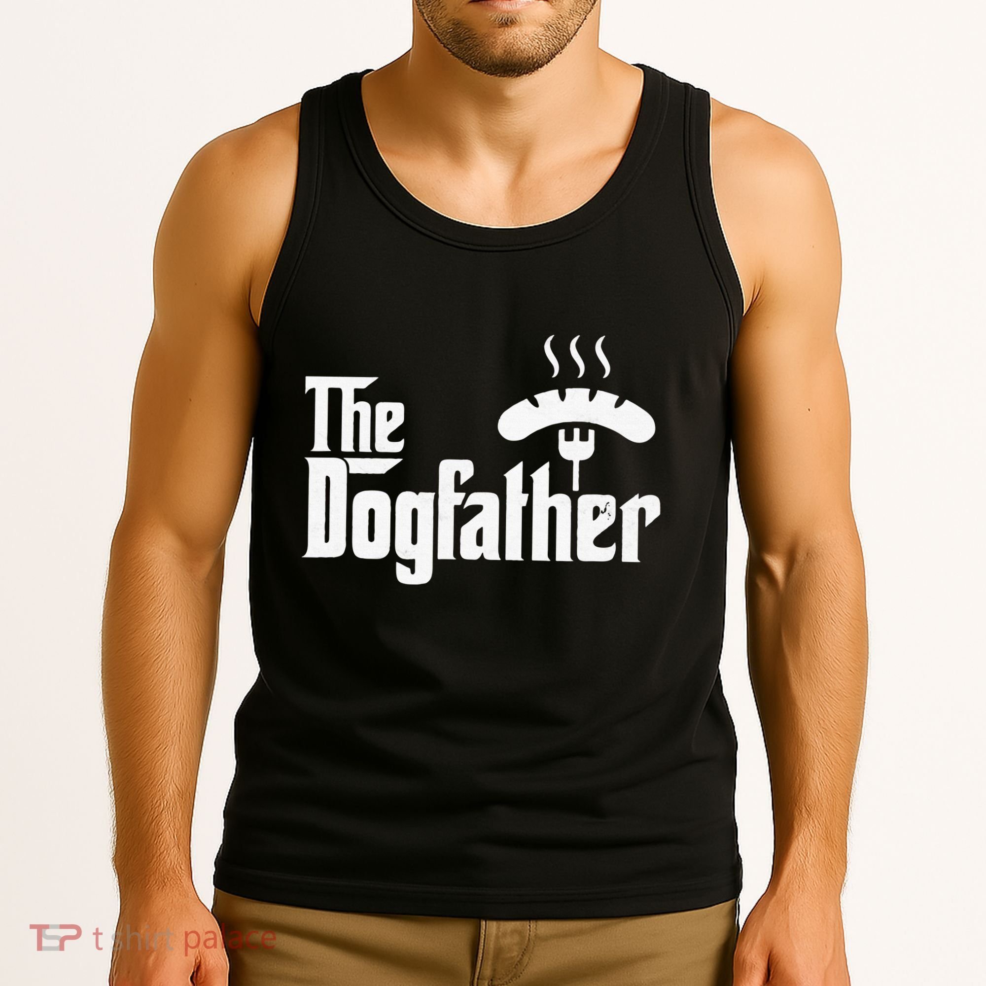 Dogfather Hot Dog Papa Bbq Grilling Grill Daddy Tank Top