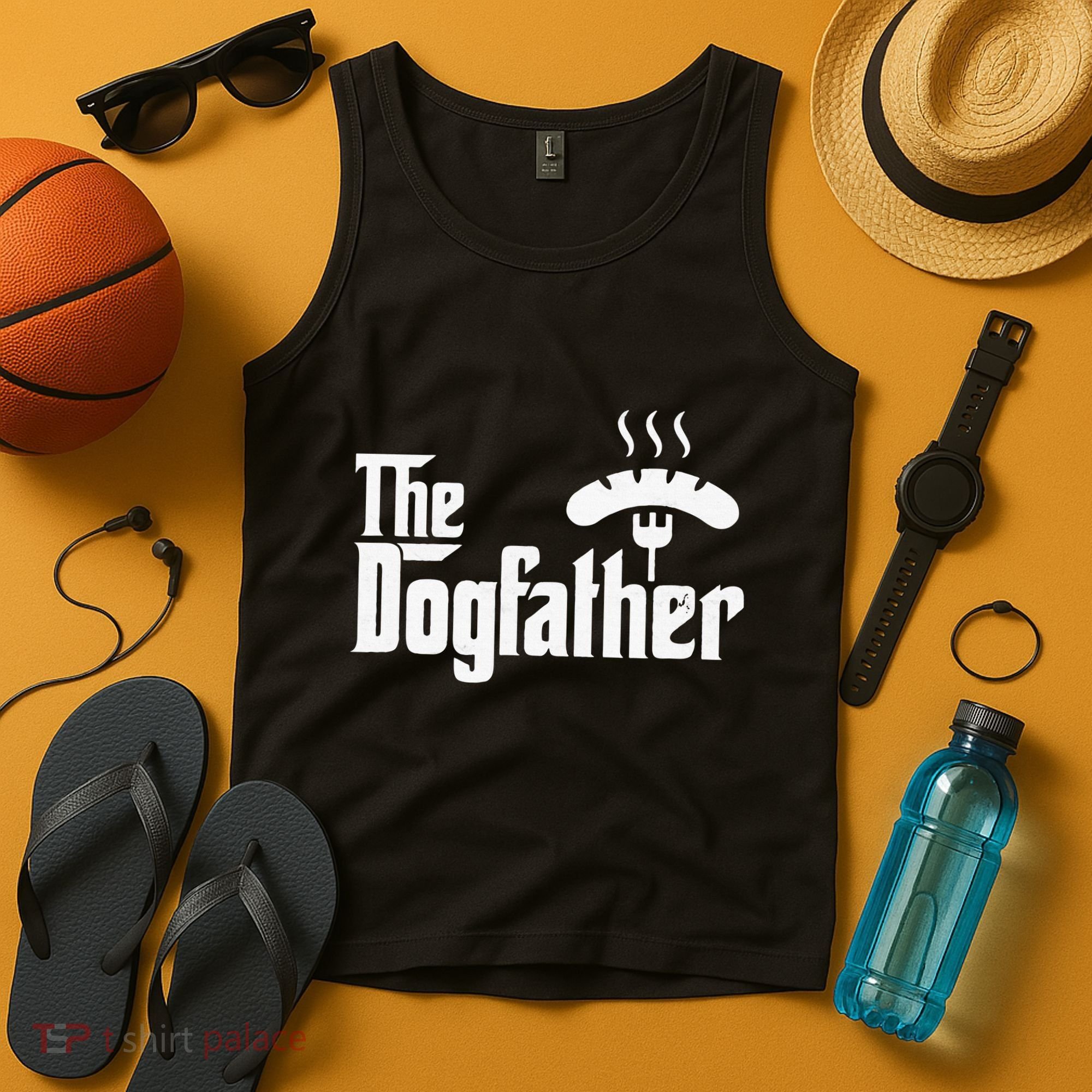 Dogfather Hot Dog Papa Bbq Grilling Grill Daddy Tank Top