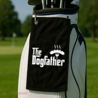 Dogfather Hot Dog Papa Bbq Grilling Grill Daddy Golf Towel thumb 2