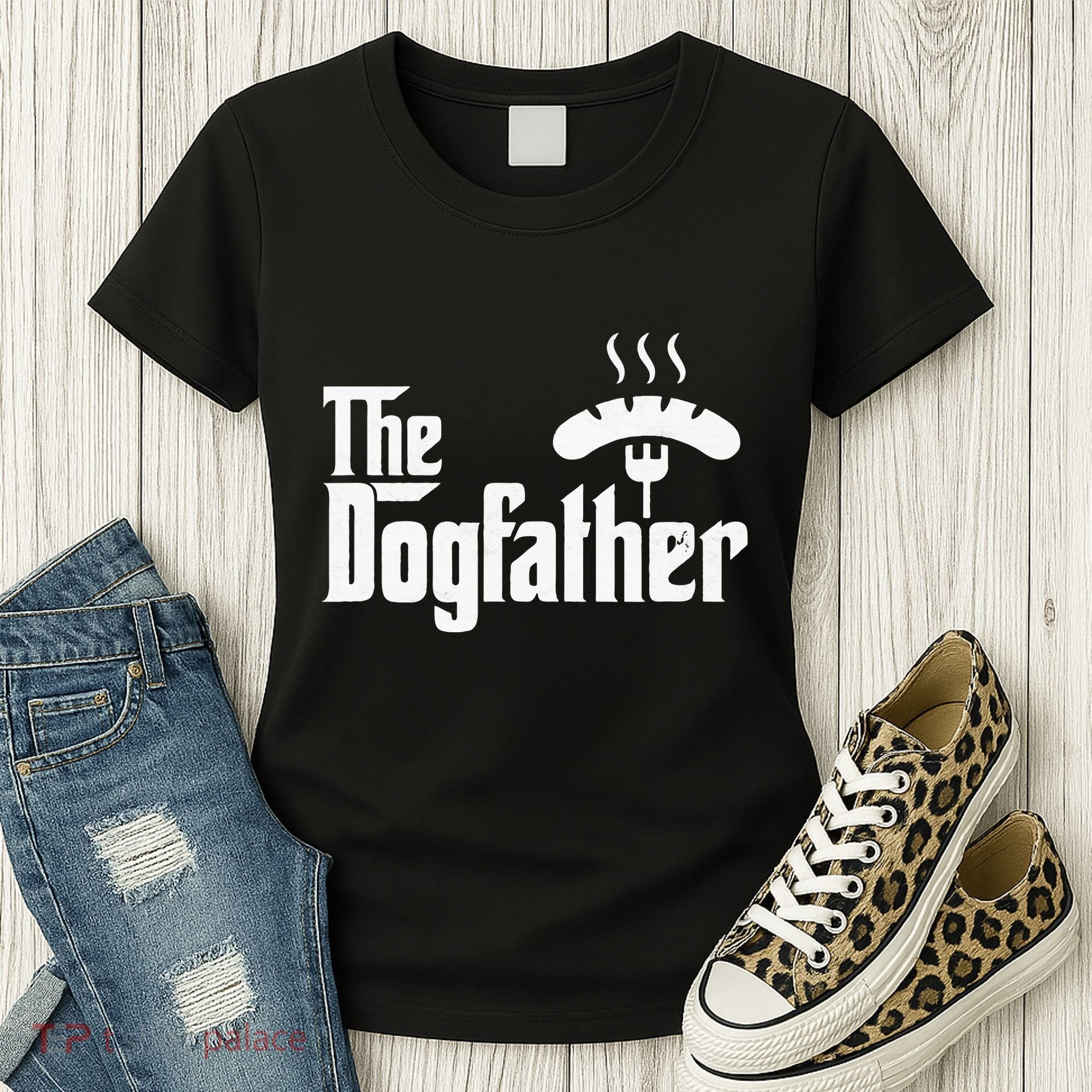 Dogfather Hot Dog Papa Bbq Grilling Grill Daddy Women's T-Shirt