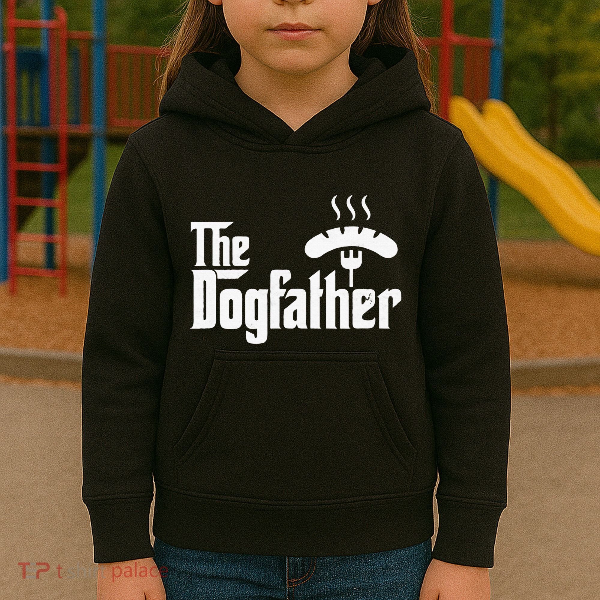Dogfather Hot Dog Papa Bbq Grilling Grill Daddy Kids Hoodie
