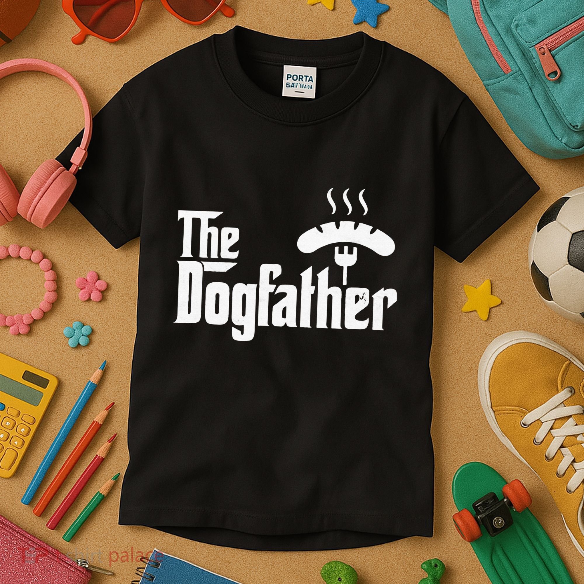 Dogfather Hot Dog Papa Bbq Grilling Grill Daddy Kids T-Shirt