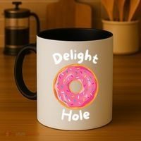 Delight Hole Donut Sprinkles Doughnut Fried Dough Sweet Cool Gift Coffee Mug thumb 4