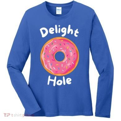 Delight Hole Donut Sprinkles Doughnut Fried Dough Sweet Cool Gift Women's Long Sleeve Shirt