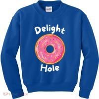 Delight Hole Donut Sprinkles Doughnut Fried Dough Sweet Cool Gift Kids Sweatshirt thumb 0