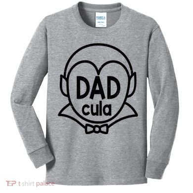 Dadcula Halloween Kids Long Sleeve Shirt