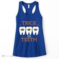 Dentist Halloween Dental Hygienist Trick Or Treat Teeth Gift Women's Tank Top thumb 0