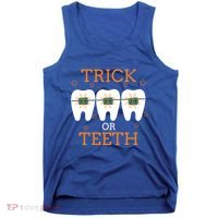 Dentist Halloween Dental Hygienist Trick Or Treat Teeth Gift Tank Top thumb 0
