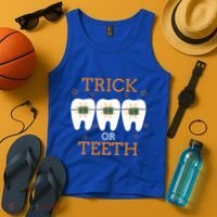 Dentist Halloween Dental Hygienist Trick Or Treat Teeth Gift Tank Top thumb 4