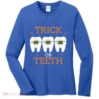 Dentist Halloween Dental Hygienist Trick Or Treat Teeth Gift Women's Long Sleeve Shirt thumb 0