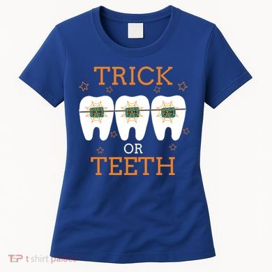 Dentist Halloween Dental Hygienist Trick Or Treat Teeth Gift Women's T-Shirt