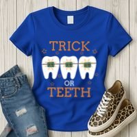 Dentist Halloween Dental Hygienist Trick Or Treat Teeth Gift Women's T-Shirt thumb 3