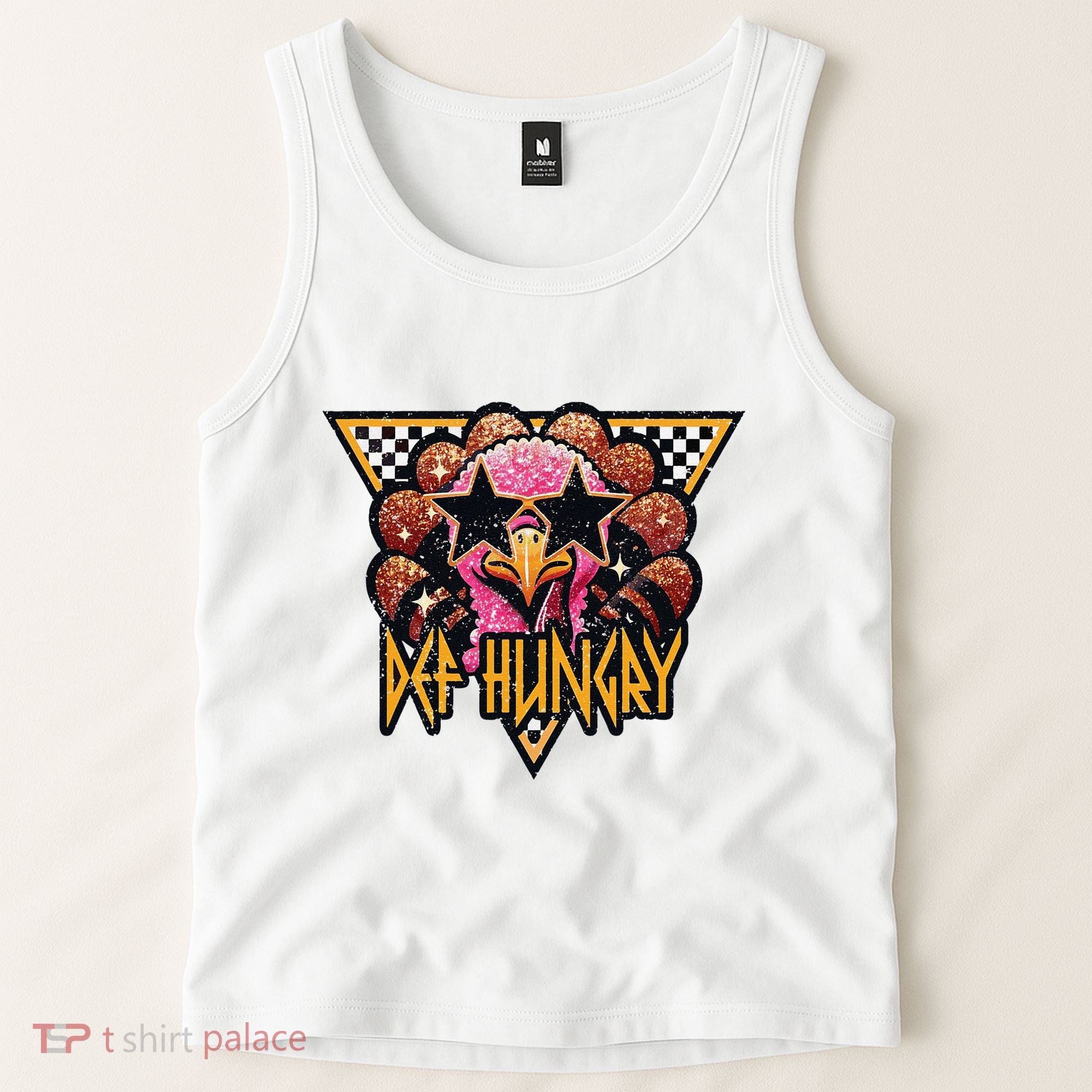 Def Hungry Def Grateful Happy Turkey Thanksgiving Autumn Tank Top