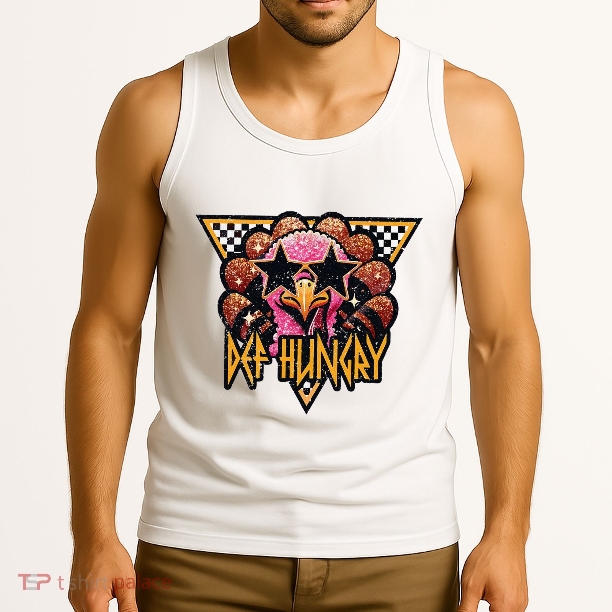 Def Hungry Def Grateful Happy Turkey Thanksgiving Autumn Tank Top