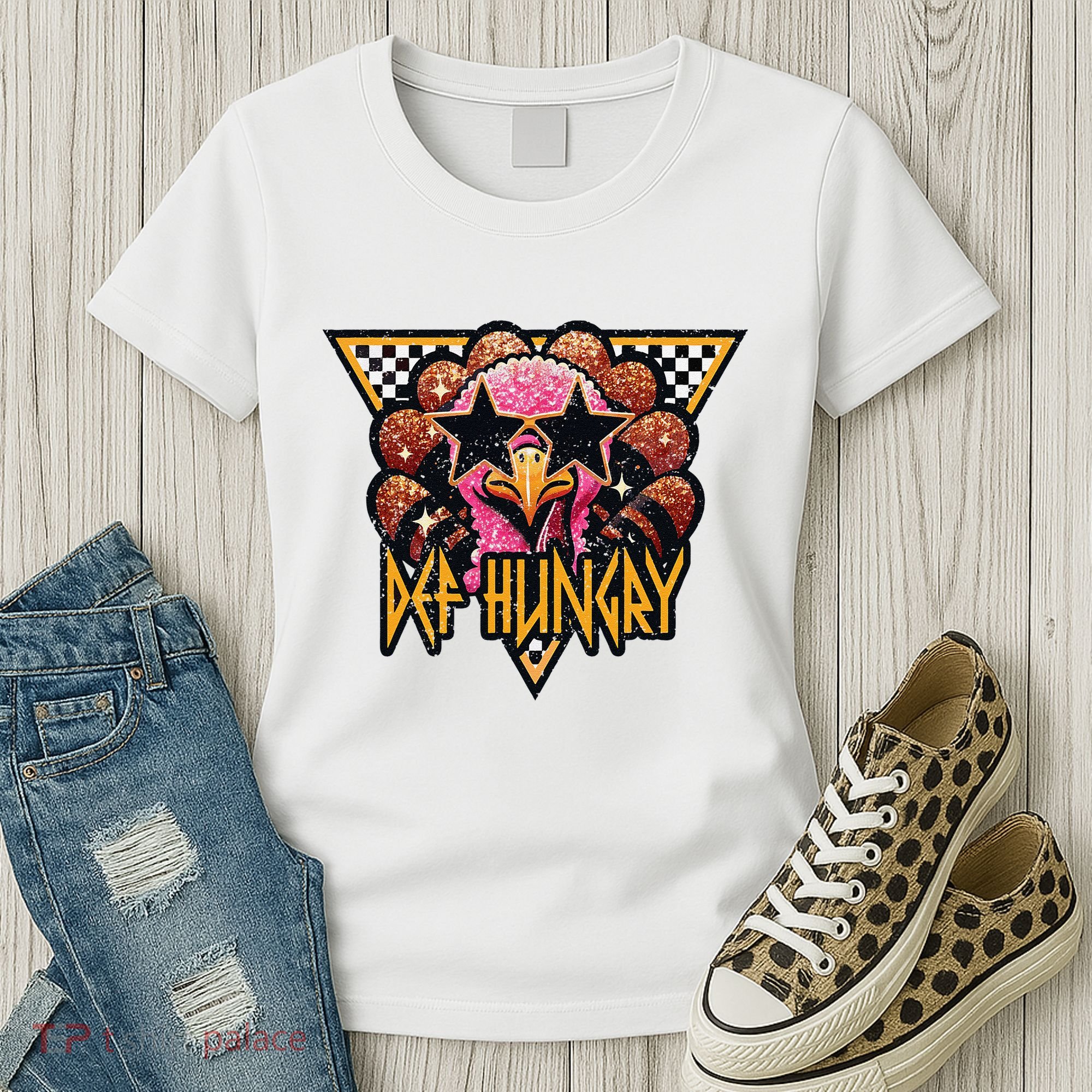Def Hungry Def Grateful Happy Turkey Thanksgiving Autumn Women's T-Shirt