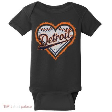 Detroit Heart Baby Bodysuit