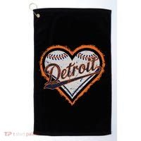 Detroit Heart Golf Towel thumb 0