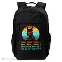 Doberman Hungry Dog Funny Mom Dad I'll be Watching You Backpack thumb 0