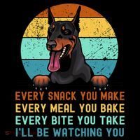 Doberman Hungry Dog Funny Mom Dad I'll be Watching You Coffee Mug thumb 5