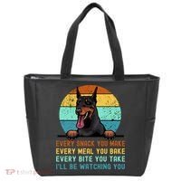Doberman Hungry Dog Funny Mom Dad I'll be Watching You Tote Bag thumb 0