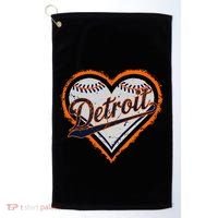 Detroit Heart Golf Towel thumb 0