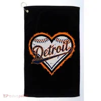 Detroit Heart Golf Towel thumb 0