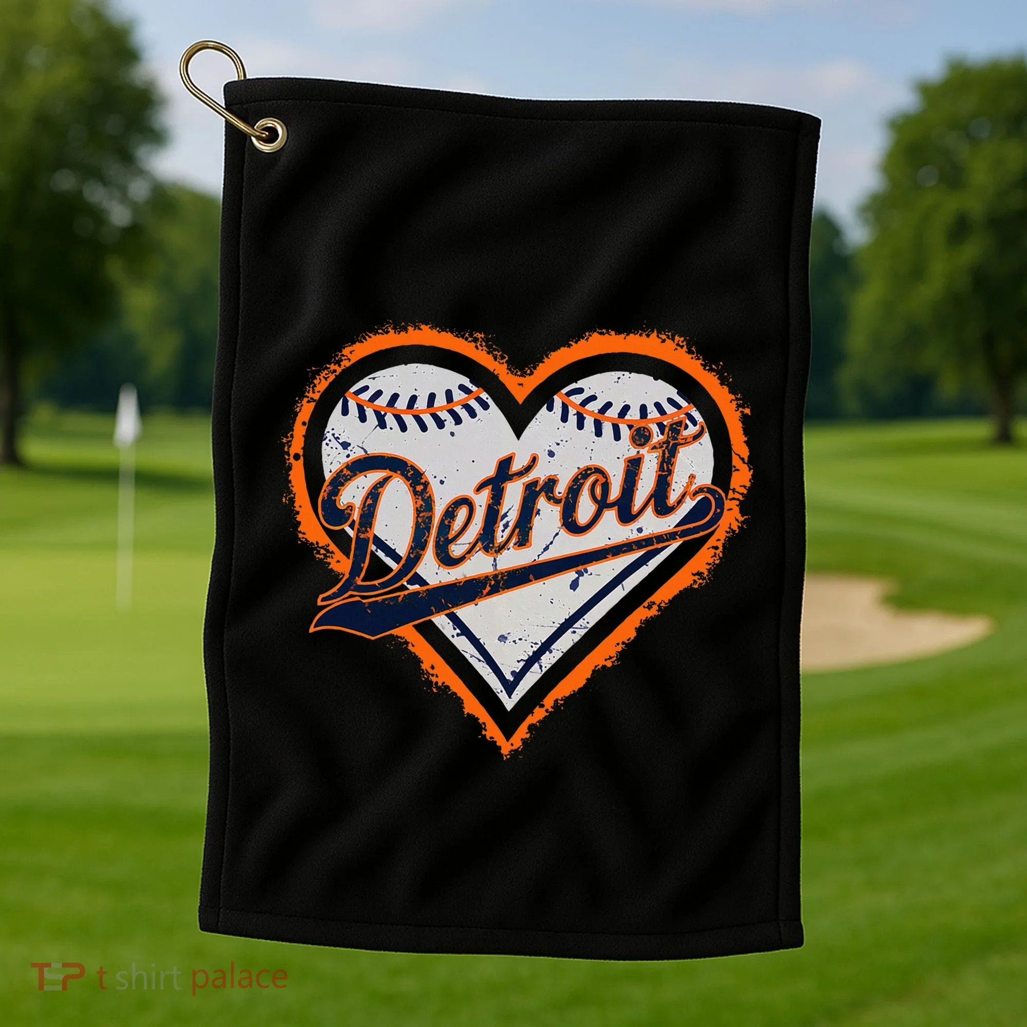 Detroit Heart Golf Towel