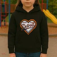 Detroit Heart Kids Hoodie thumb 3