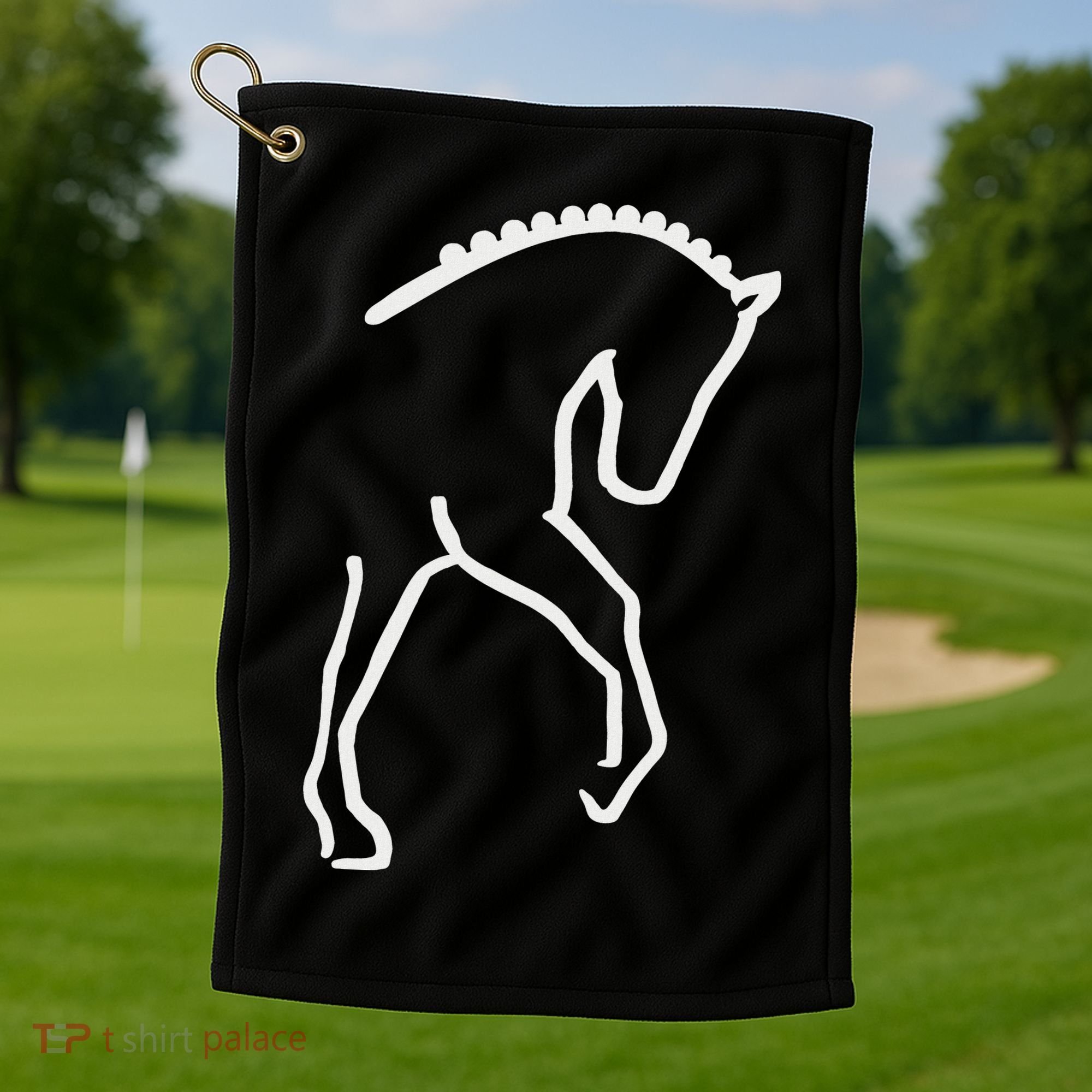 Dressage Horse Golf Towel