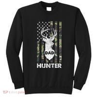 Deer Hunter Dad Cool Hunting American Flag Camo Stripes Papa Sweatshirt thumb 0