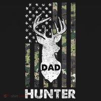 Deer Hunter Dad Cool Hunting American Flag Camo Stripes Papa Women's Hoodie thumb 2