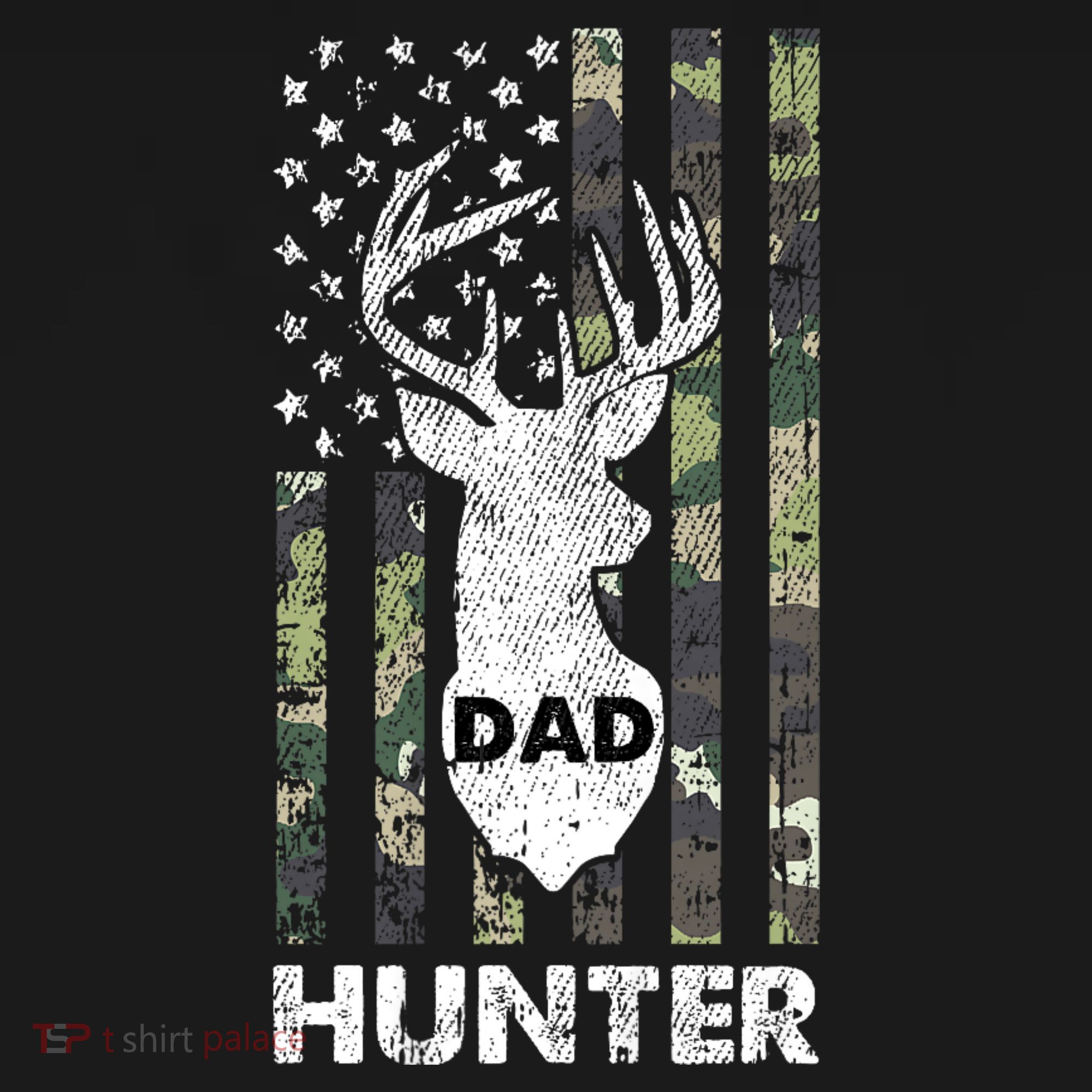 Deer Hunter Dad Cool Hunting American Flag Camo Stripes Papa Women's Hoodie