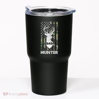 Deer Hunter Dad Cool Hunting American Flag Camo Stripes Papa Tumbler thumb 0