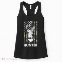 Deer Hunter Dad Cool Hunting American Flag Camo Stripes Papa Women's Tank Top thumb 0