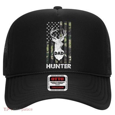 Deer Hunter Dad Cool Hunting American Flag Camo Stripes Papa Hat