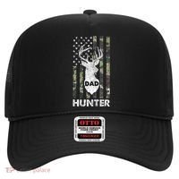 Deer Hunter Dad Cool Hunting American Flag Camo Stripes Papa Hat thumb 0